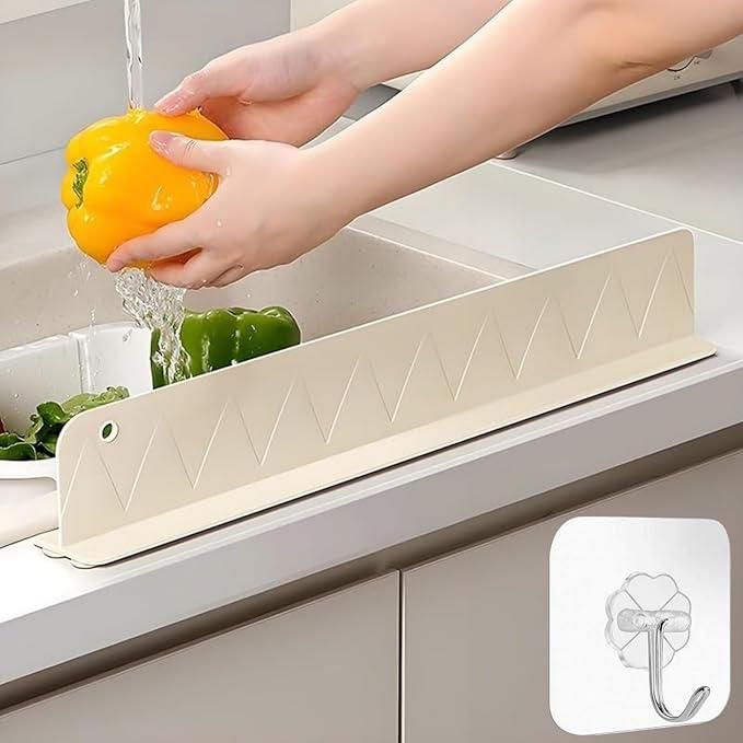 Chilly Fox SplashShield Pro - Premium Silicone Kitchen Sink Splash Guard (1+1 Free) | Stop Water Mess Instantly | Protects Countertops & Cabinets