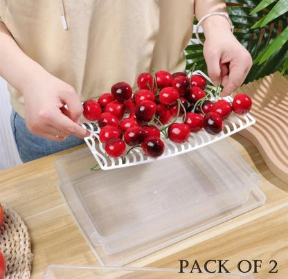 Fridge Storage Containers Box 28*20.5*5.5cm (Pack of 2)