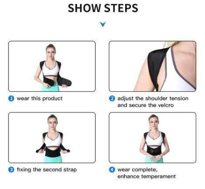 🏋️ Adjustable Back Posture Corrector Belt | 💊 Pain Relief & Spine Support