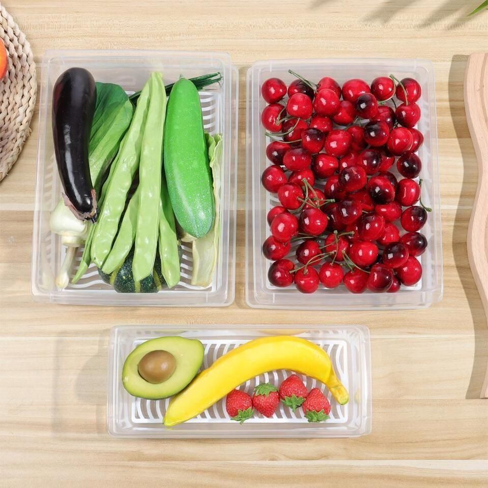 Fridge Storage Containers Box 28*20.5*5.5cm (Pack of 2)