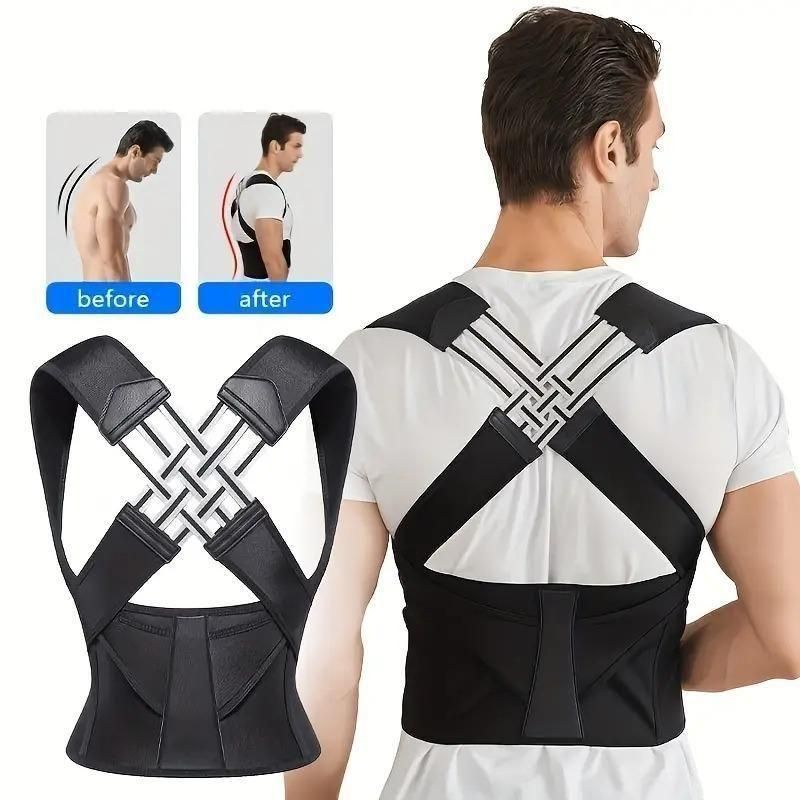 🏋️ Adjustable Back Posture Corrector Belt | 💊 Pain Relief & Spine Support